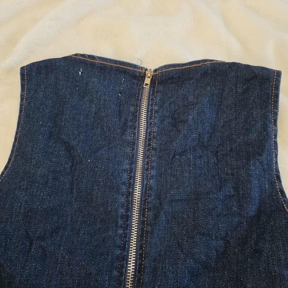 Revice Denim "Tokyo Top" – Exposed Revice Denim, Exposed Cut-Out Zip-Front Top - Picture 7 of 9